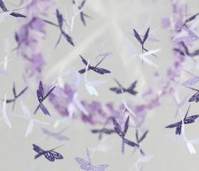 Butterfly Mobile - Purple, lavender, and white nursery mobile