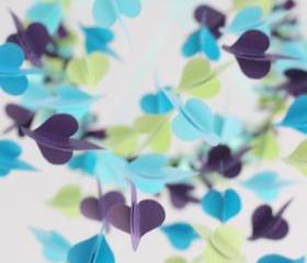 Bird Mobile- Aqua, Blue, Green, & Purple Nursery Decor
